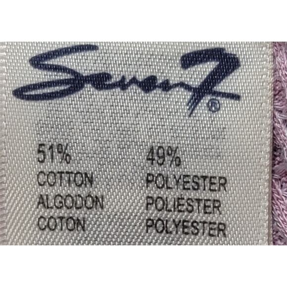 Seven 7 Purple Marled Waffle Knit Shark Bite Hem Top Medium Lightweight Soft - Picture 4 of 6